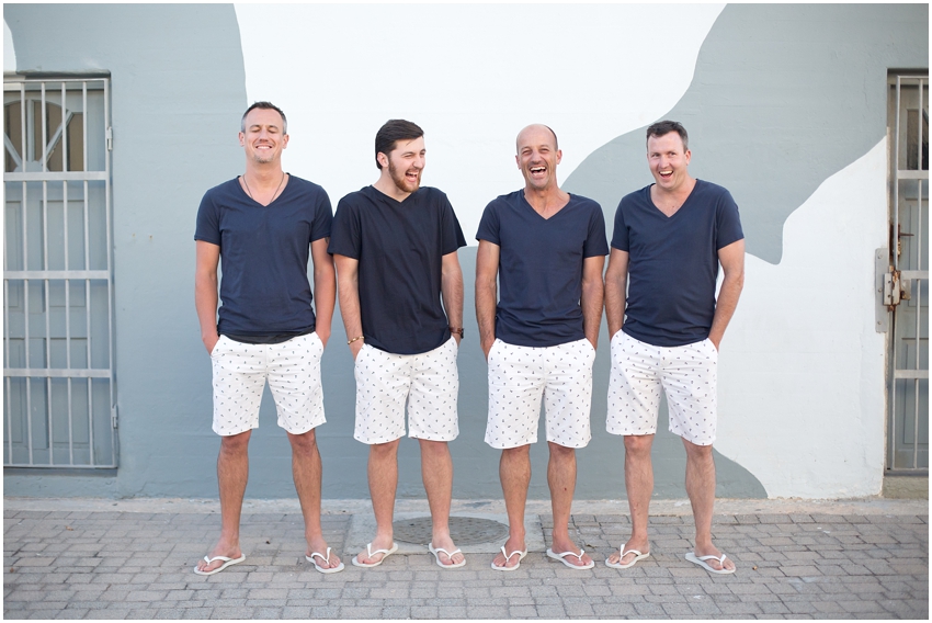 Beach wedding groomsmen