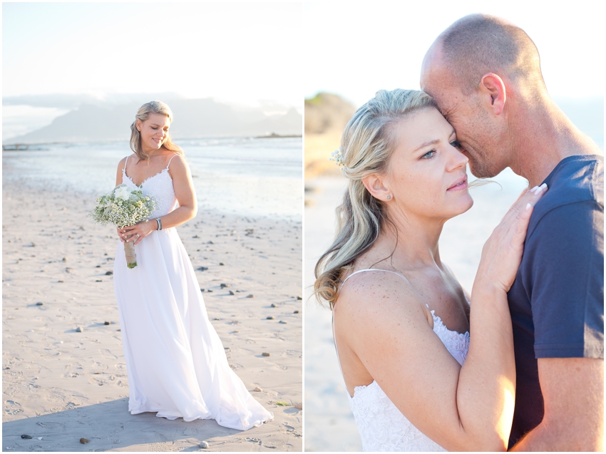 Beach wedding couple