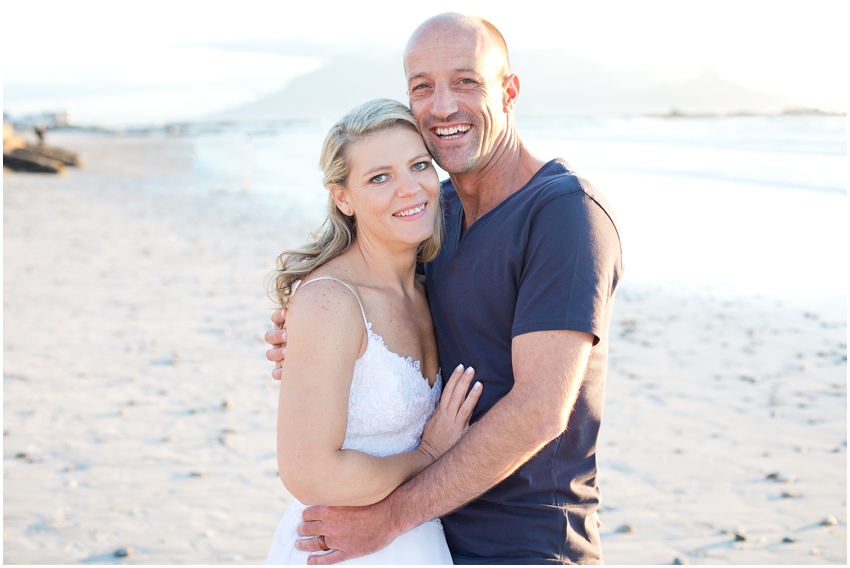 Beach wedding couple
