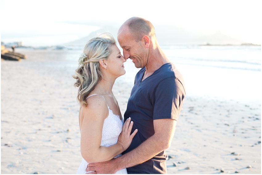 Beach wedding couple