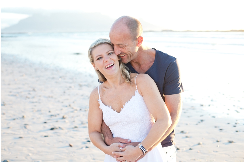 Beach wedding couple