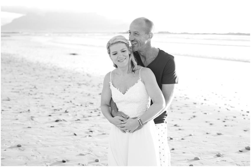 Beach wedding couple