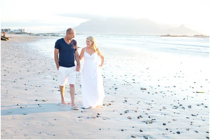 Beach wedding couple