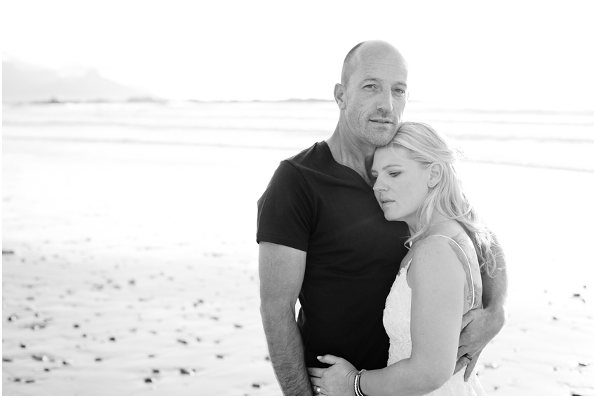 Beach wedding couple